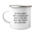 Unique Agent Gifts for Graduation - Funny Camping Mug from Friends - Image 1