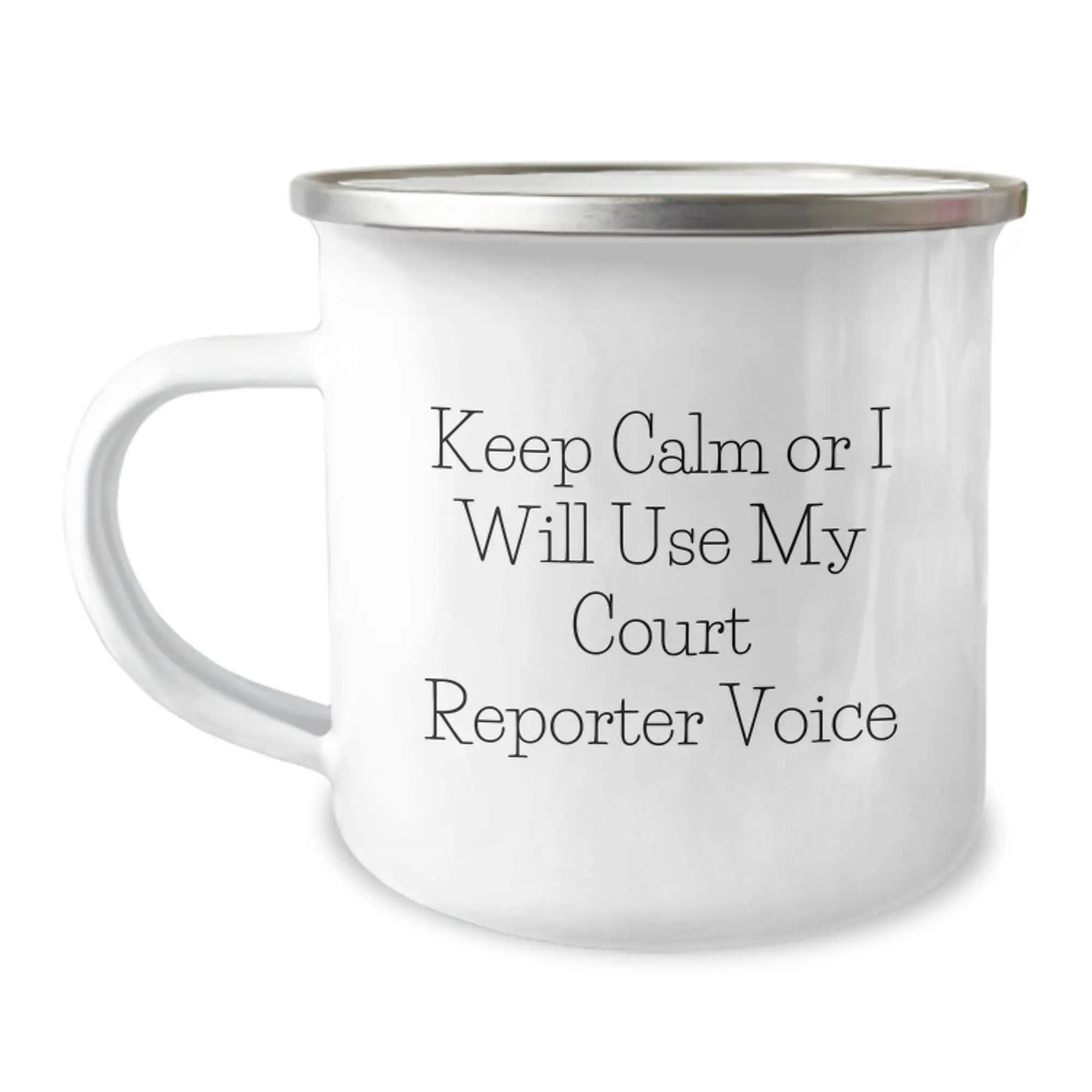 Funny Court Reporter Gifts from Men to Husband Dad - Court Reporter Voice Camping Mug, Unique Father's Day Unique Gifts for Court Reporters - Image 1