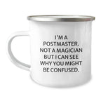 Funny Postmaster Gifts, Camping Mugs for Men, Women, or Friends, Unique Christmas Unique Gifts from Postmaster to Family