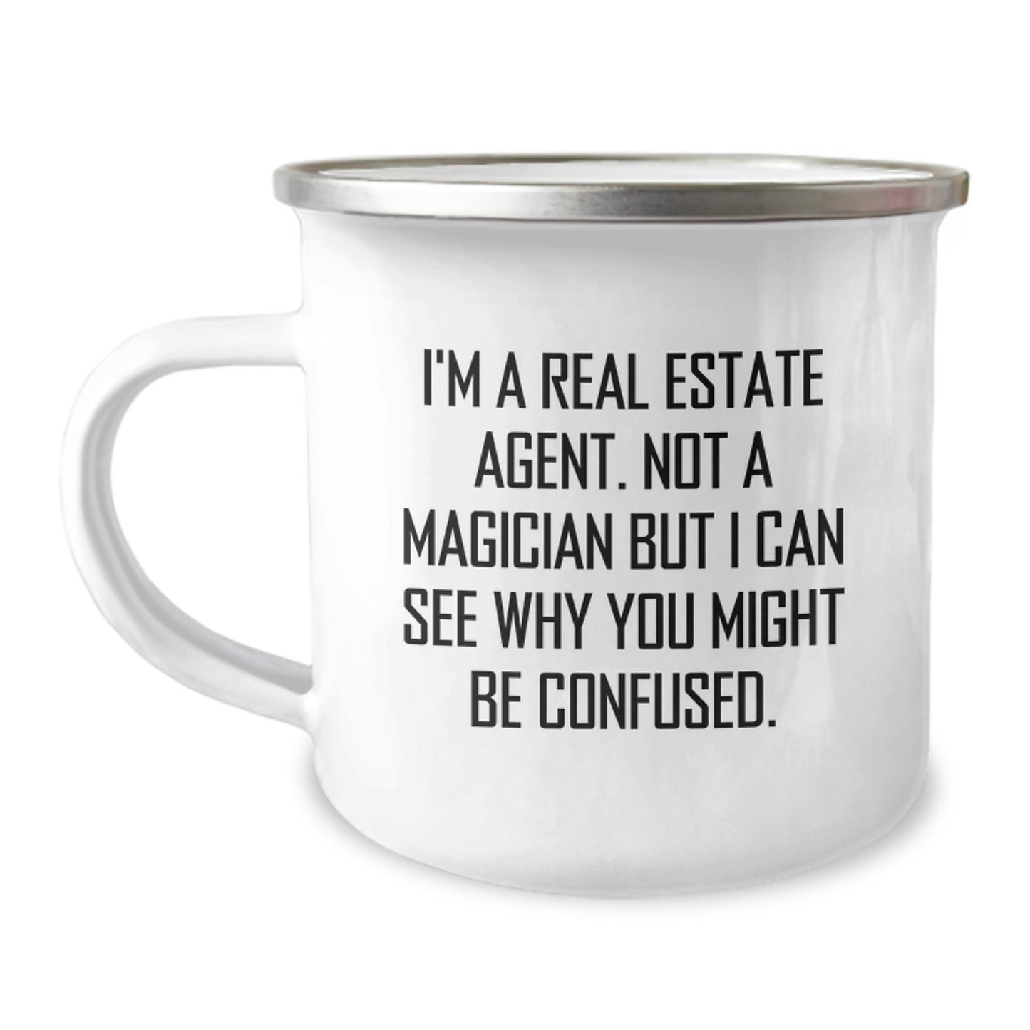 Funny Humor Real Estate Agent Gifts from Friends and Family for Real Estate Professionals Christmas Unique Presents for Real Estate Agents Camping Mug - Image 1