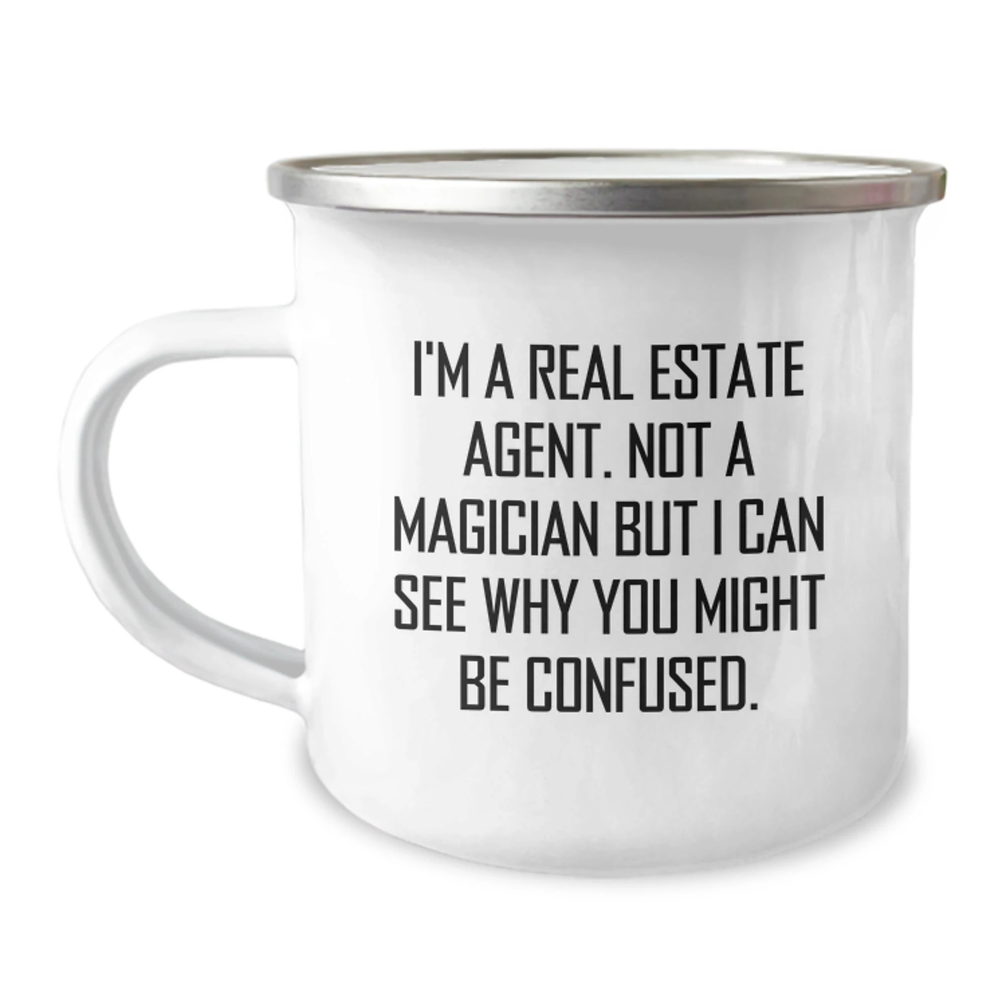 Funny Humor Real Estate Agent Gifts from Friends and Family for Real Estate Professionals Christmas Unique Presents for Real Estate Agents Camping Mug