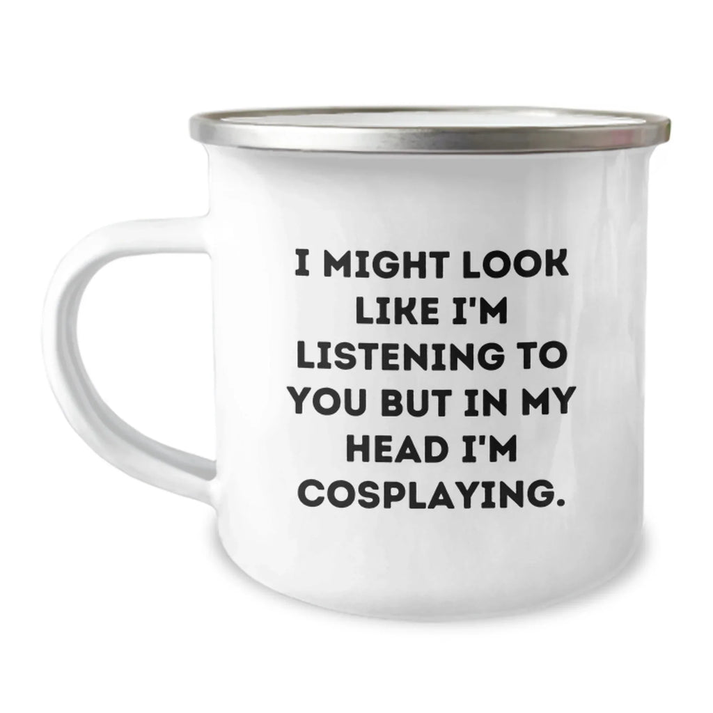 Gifts from Friends for Cosplaying Men and Women - Funny Camping Mug for Christmas Unique