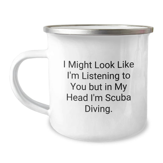 Funny Scuba Diving Gifts for Friends from Men, Unique Camping Mug for Scuba Diving Enthusiasts on Christmas - Image 1
