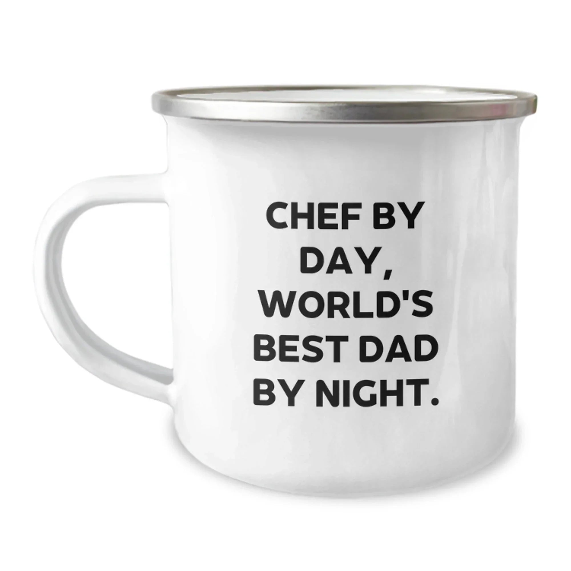 Chef By Day, World's Best Dad By Night. Funny Graduation Gifts for Chef Men, Camping Mug for Chef Friends, Unique Gifts from Mom, Dad, or Family