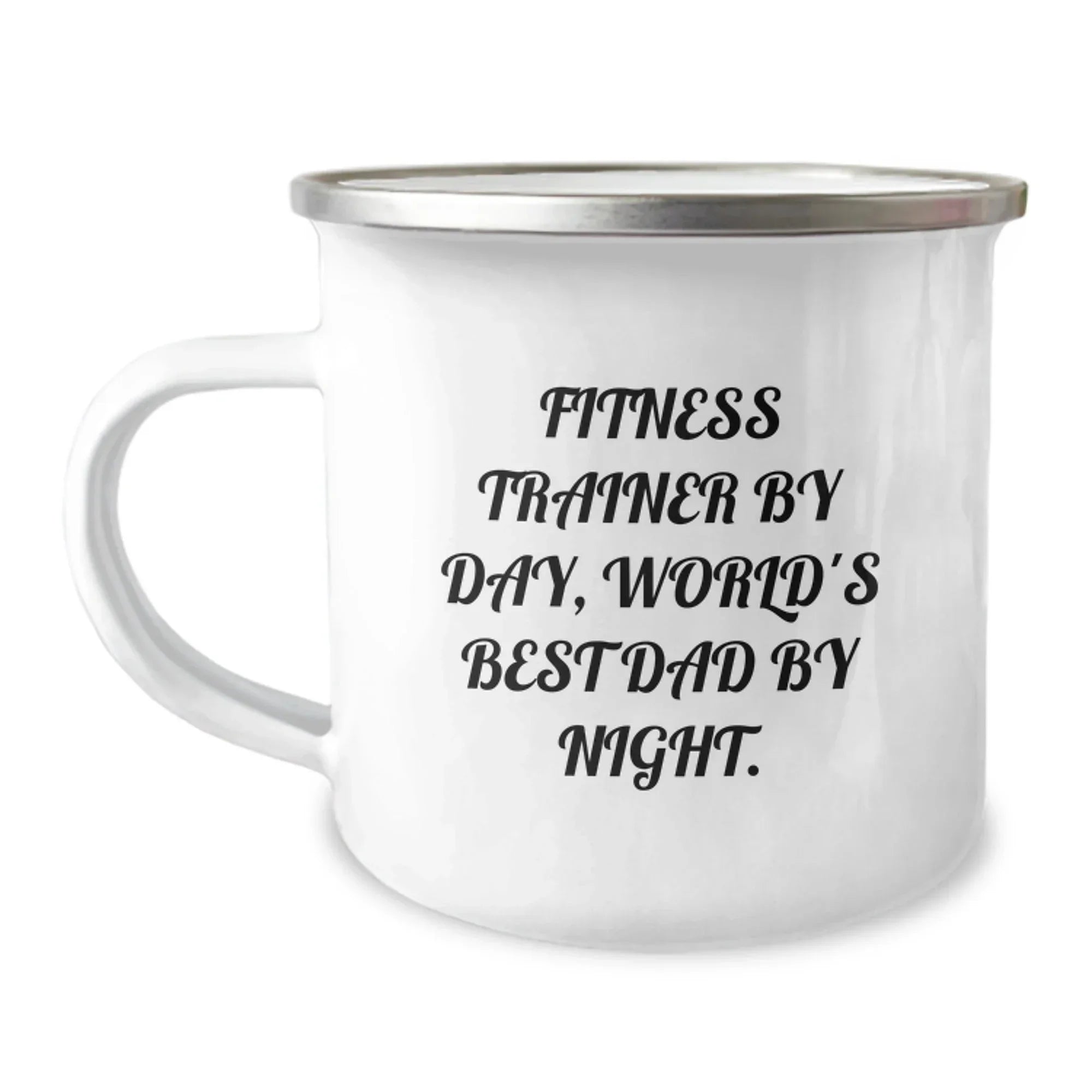 Funny Fitness Trainer Gifts for Him, World's Best Dad Camping Mug, Funny Christmas Unique Gifts from Dad to Fitness Trainer