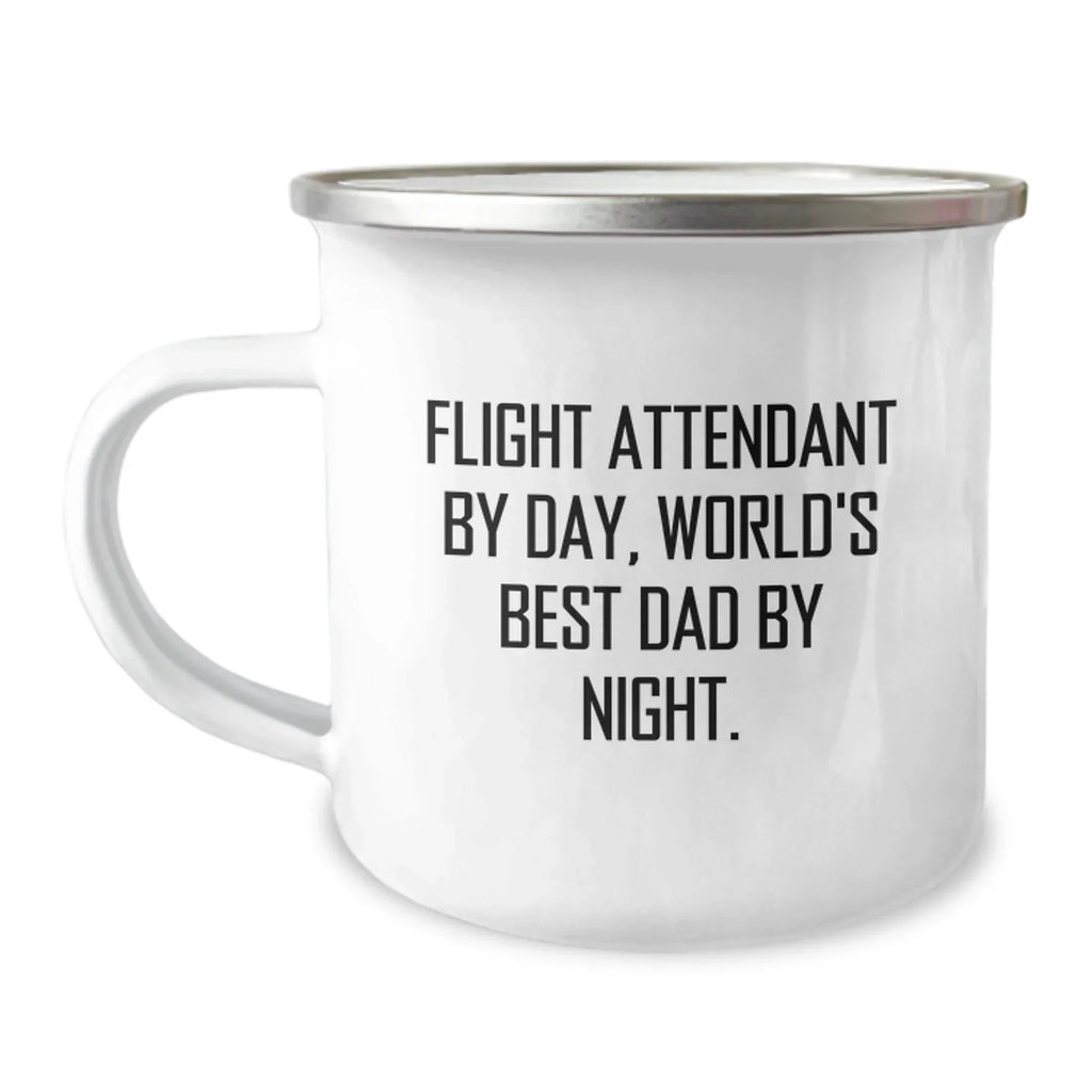 Flight Attendant Gifts from Men, Unique Valentine's Unique Gifts for Flight Attendant, Funny Camping Mug for World's Best Dad