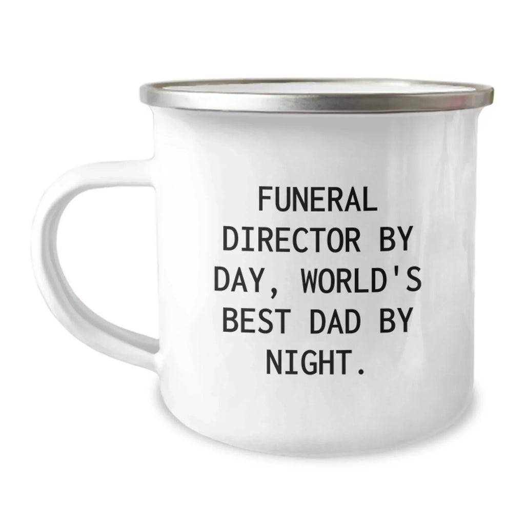 Funny Funeral Director Gifts from Men, Christmas Unique Mugs for Funeral Director By Day, World's Best Dad By Night.