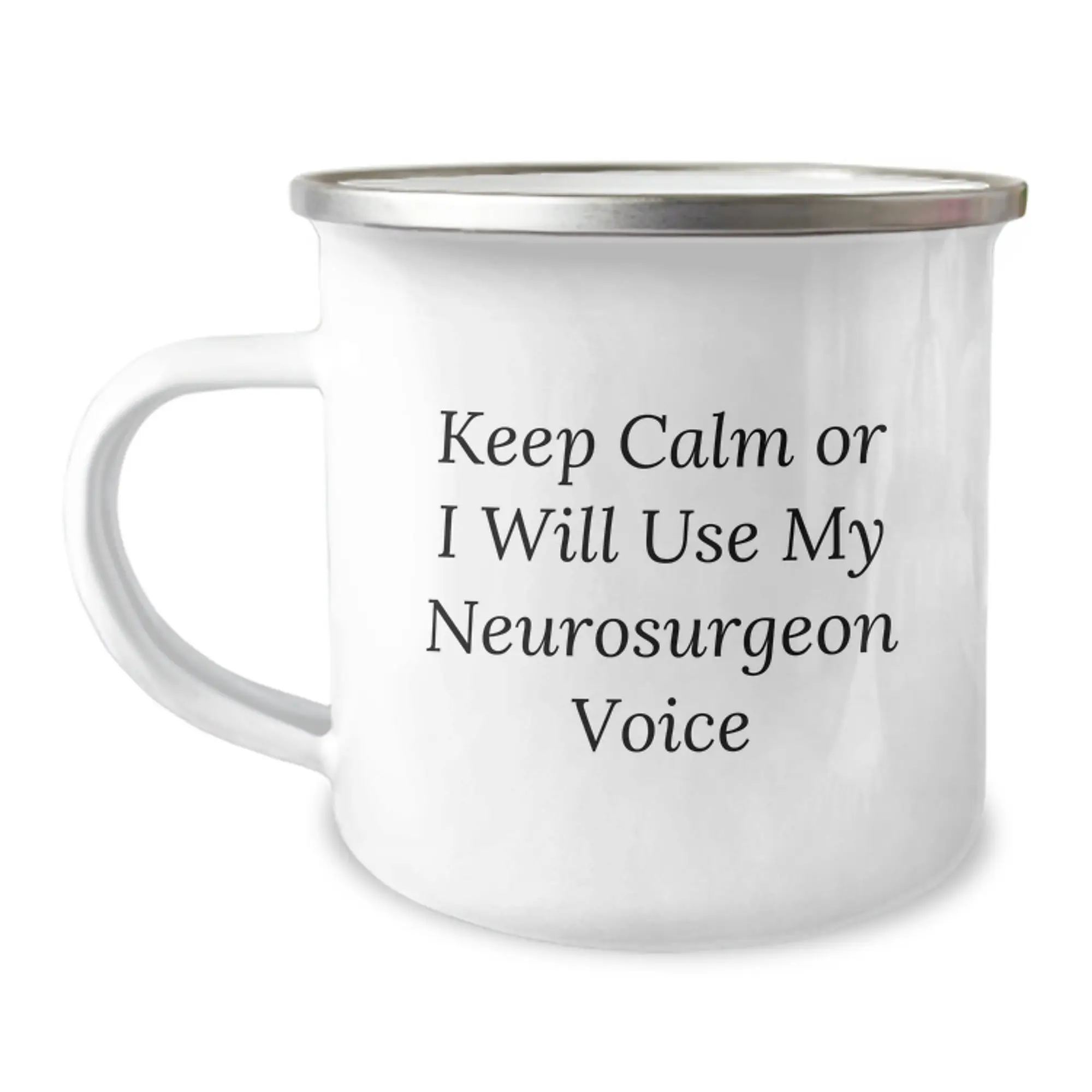Quirky Neurosurgeon Camping Mug for Friends Birthday Gift - Image 1