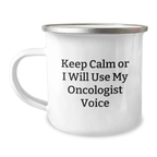 Funny Oncologist Gifts from Family - Keep Calm Or I Will Use My Oncologist Voice - Father's Day Unique Gifts for Oncologist Men - Image 1