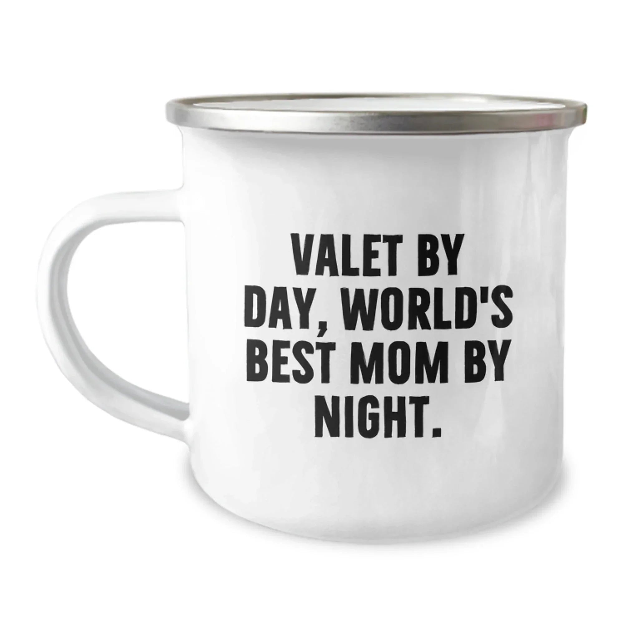 Valet Gifts from Men to World's Best Mom by Night - Funny Camping Mug for Christmas Unique Gifts