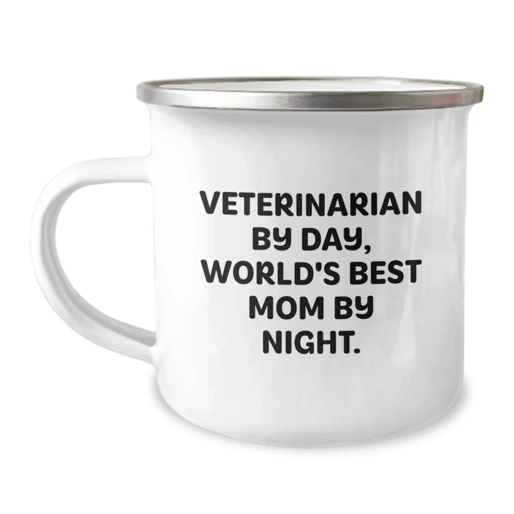 Funny Veterinarian Gifts from Mom - World's Best Veterinarian By Day, Christmas Unique Mugs for Veterinarian Friends