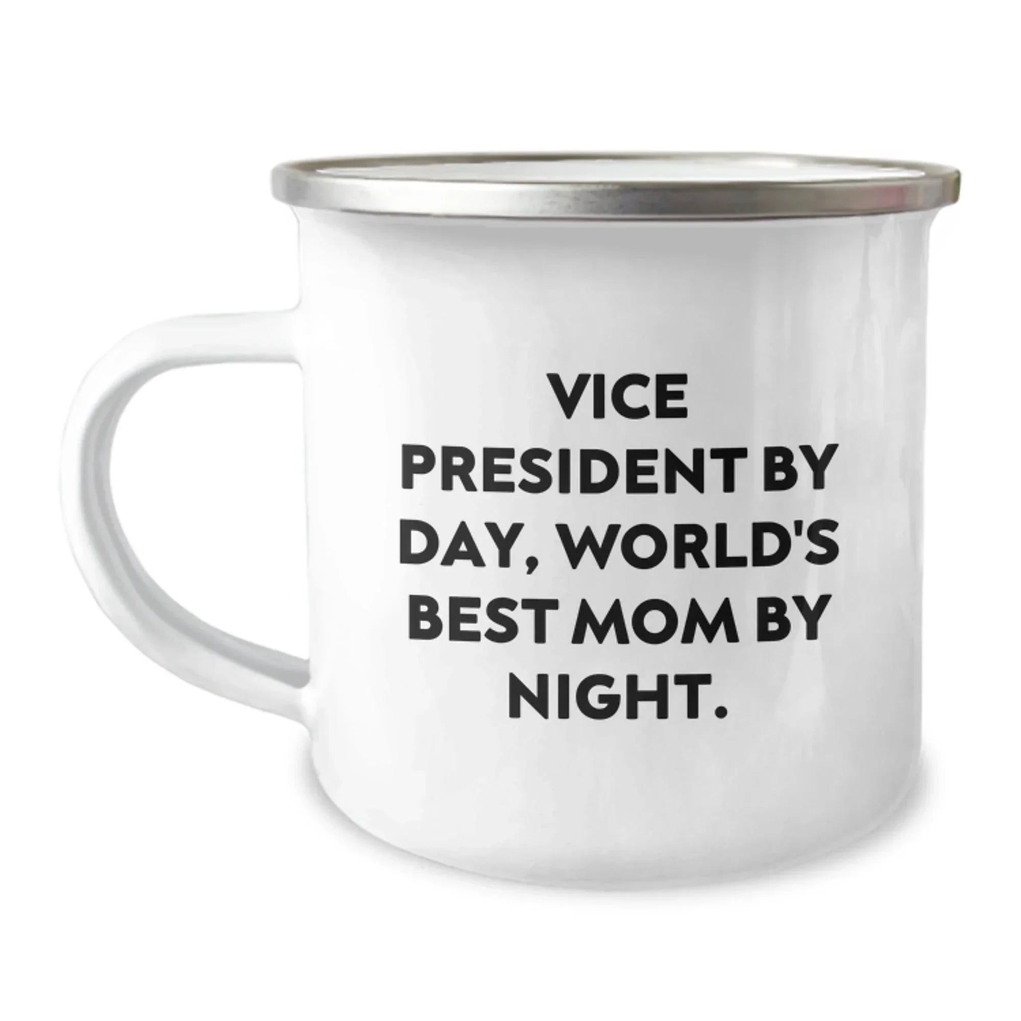 Funny Vice President Gifts from Friends - Vice President by Day, World's Best Mom by Night Camping Mug for Christmas Unique Gifts