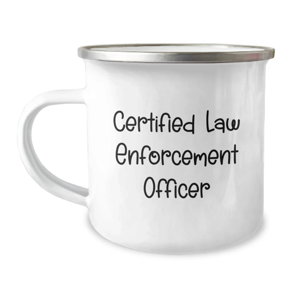 Funny Law Enforcement Officer Gifts for Men Gifts from Family - Certified Law Enforcement Officer Camping Mug with Christmas Unique Gifts