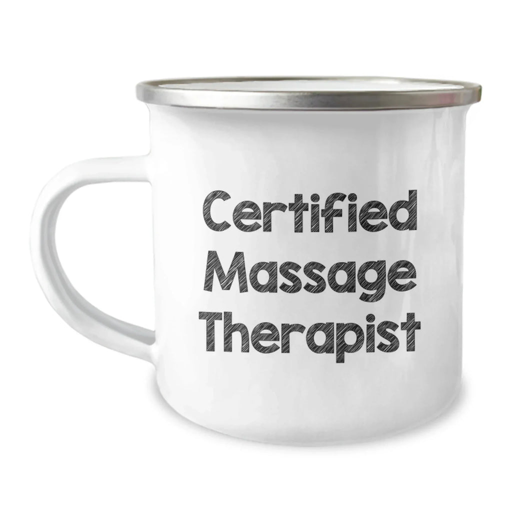 Funny Quote Massage Therapist Gifts from Friends for Christmas Unique Camping Mug