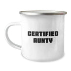 Funny Quote Gifts from Men - Aunty Camping Mug for Women - Valentine's Unique Gifts for Aunty