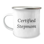 Funny Stepmom Gifts from Men - 'Certified Stepmom' Christmas Unique Mugs for Stepmom