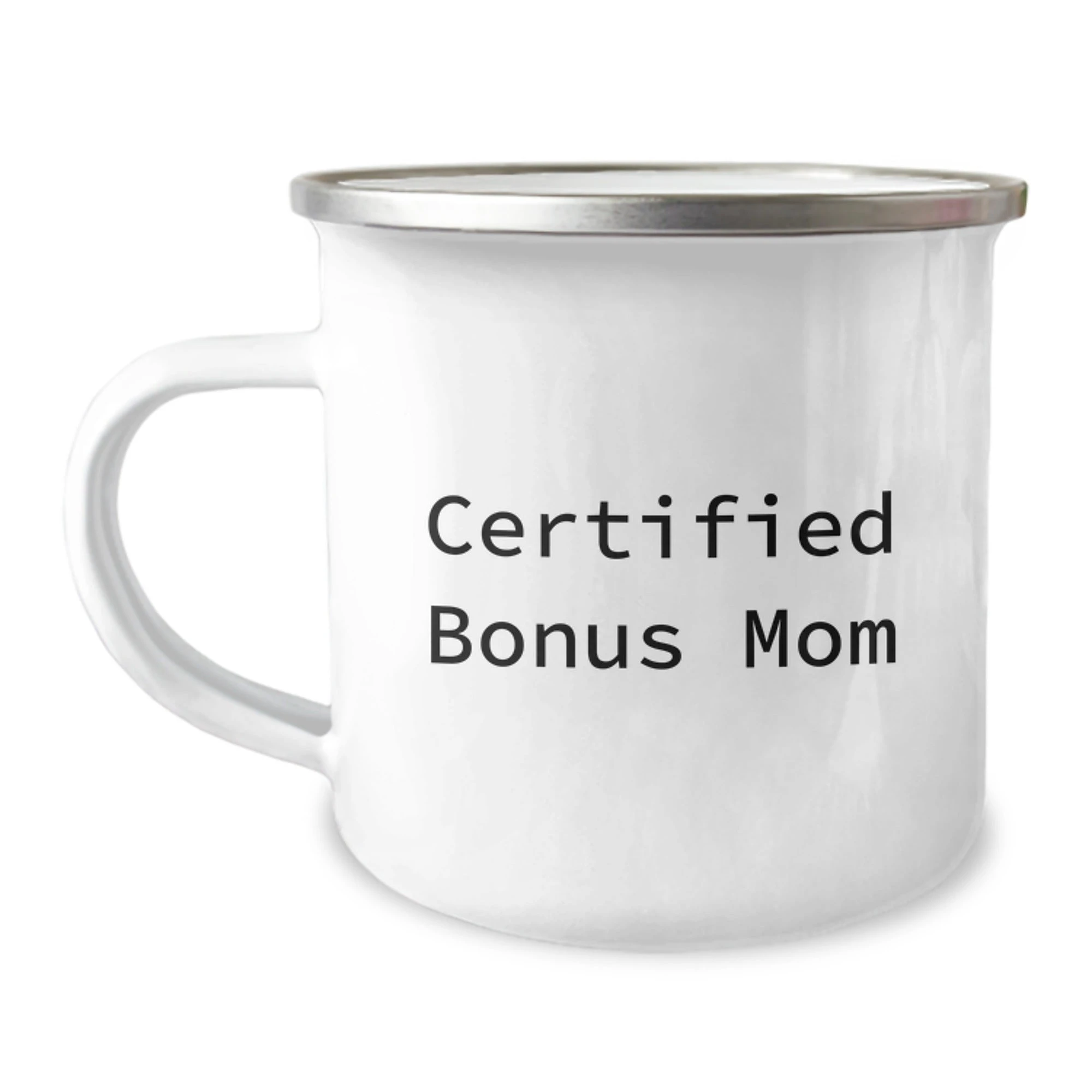 Funny Gifts from Family to Bonus Mom, Certified Bonus Mom Christmas Unique Gifts, Camping Mug for Women - 'Certified Bonus Mom' Print with Funny Christmas Design