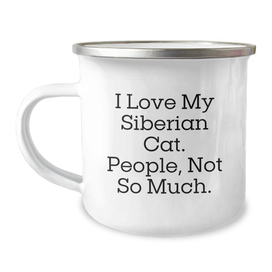 Siberian Cat Lovers Gifts from Family Friends Graduation Unique Camping Mug Funny Quote - Image 1