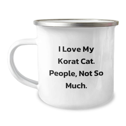 Korat Cat Lovers Unite - Funny Camping Mug Gifts from Friends for Korat Cat Enthusiasts on Birthday - Image 1