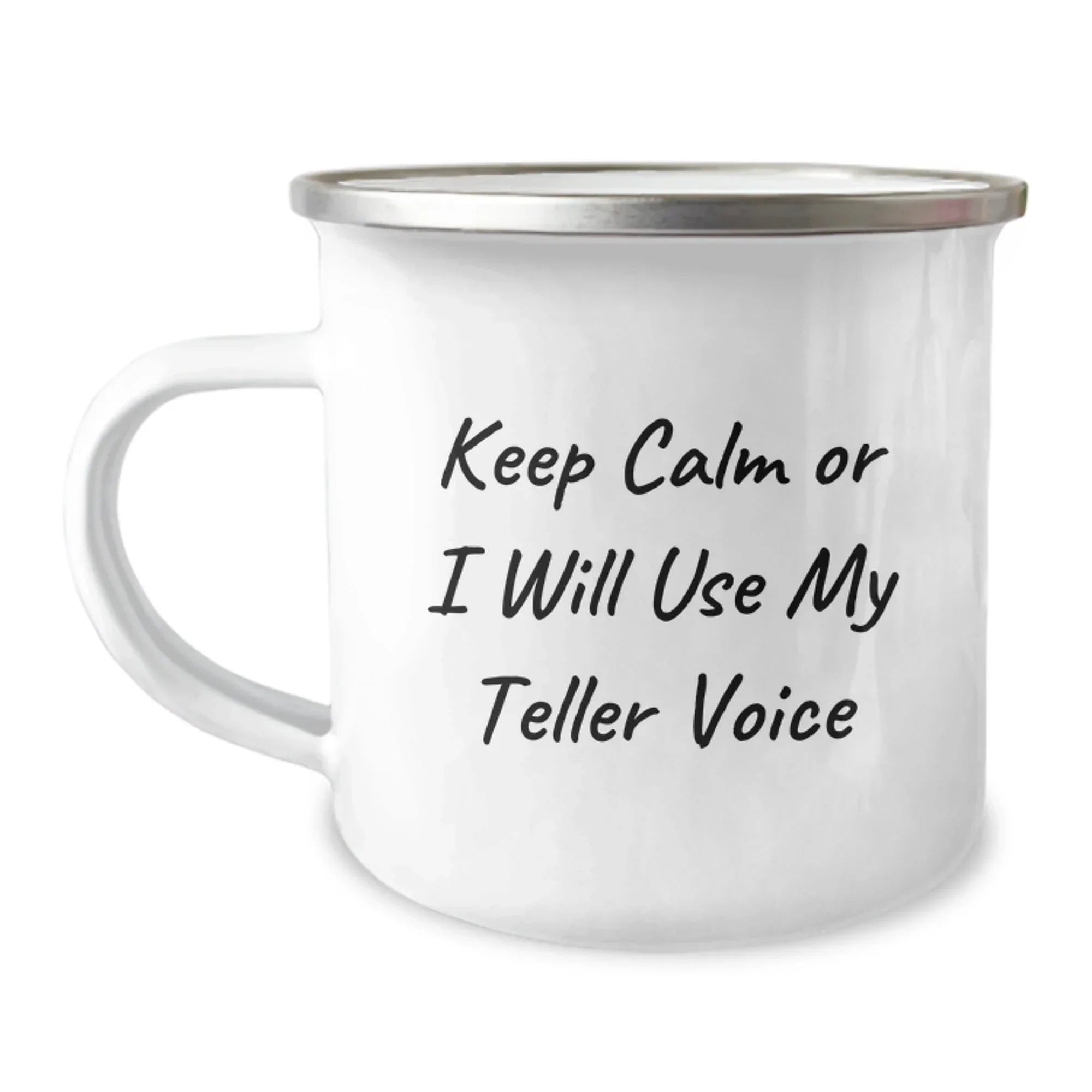 Teller Gifts from Friends for Valentine's Camping Mug - Funny Keep Calm Or I Will Use My Teller Voice Print
