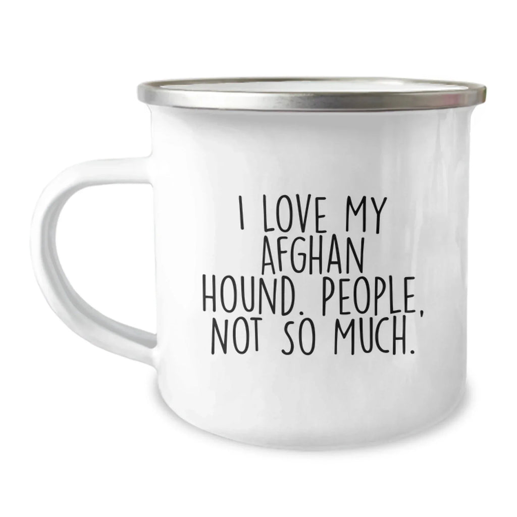 Afghan Hound Dog Lover Camping Mug, Funny Gift for Afghan Hound Dog Owners, Christmas Unique Presents from Friends and Family