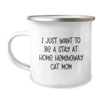 Funny Hemingway Cat Gifts from Men to Women - Hemingway Cat Camping Mug for Valentine's Unique Gifts