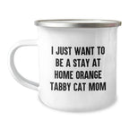 Funny Orange Tabby Cat Gifts for Orange Tabby Cat Lovers - Orange Tabby Cat Mom Camping Mug, Perfect for Christmas Unique Gifts from Men to Women, Coworkers or Friends