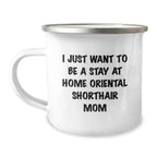 Oriental Shorthair Cat Lover Camping Mug Gifts from Mom on Valentine's