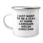 Cardigan Welsh Corgi Dad Funny Camping Mug Gifts from Men to Friends Birthday