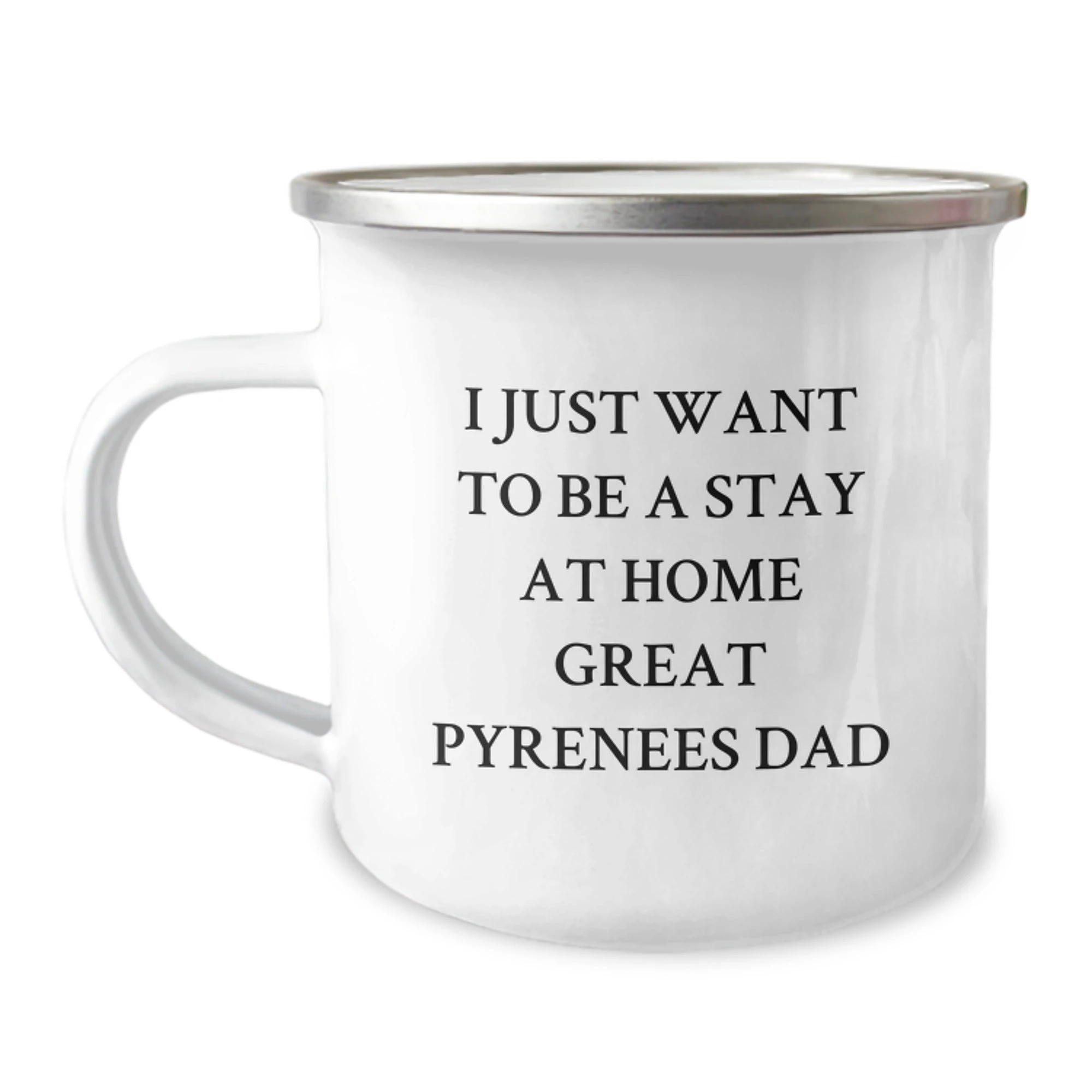 Funny Great Pyrenees Dog Gifts for Dad, Great Pyrenees Dad Camping Mug, Valentine's Unique Gifts from Husband to Great Pyrenees Dog Owner
