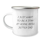 Irish Setter Dog Camping Mug Gifts for Dad, Funny Quote, Christmas Unique