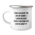 Nanny Love Camping Mug Funny Valentine's Gift from Family Friends - Image 1