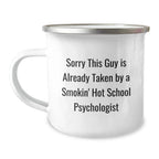 Funny Gifts from Friends for School Psychologist - School Psychologist Camping Mug - Christmas Unique Presents