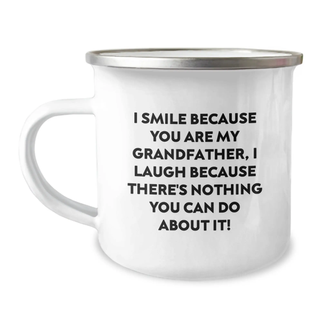 Funny Grandfather Gifts for Men - Camping Mug - Valentine's Unique Presents for Grandpa from Son - Image 1