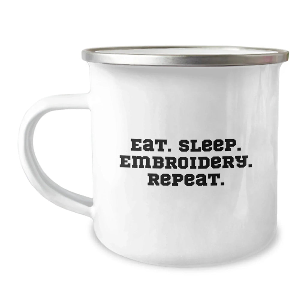 Funny Embroidery Gifts for Men Women Friends Christmas Unique Mugs 12 oz Stainless Steel Gifts from Family