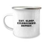 Funny Embroidery Gifts for Men Women Friends Christmas Unique Mugs 12 oz Stainless Steel Gifts from Family