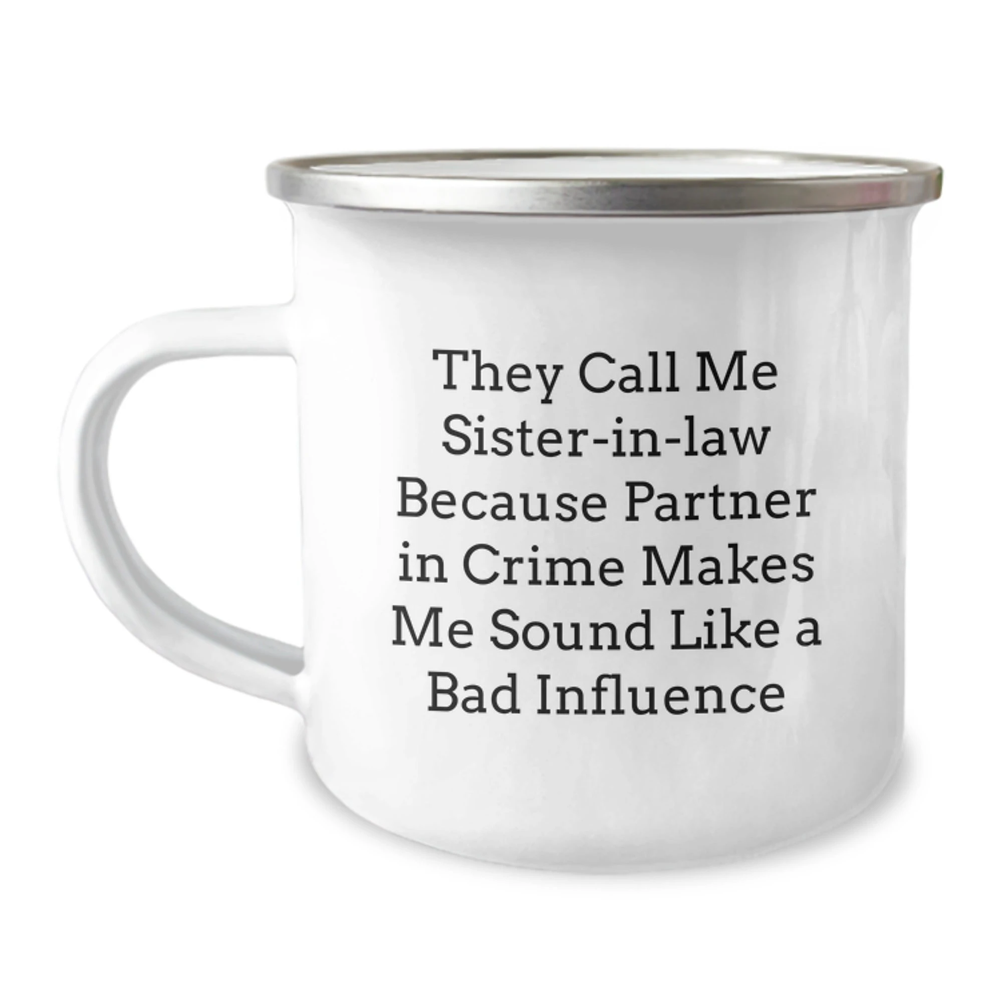 Funny Sister-in-law Gifts for Her - Camping Mug, Sister-in-law Partner in Crime Christmas Unique Gifts from Men to Sister-in-law