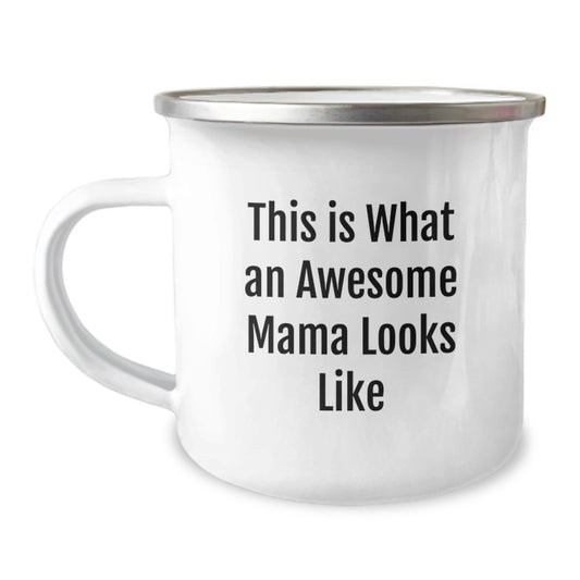 Funny Mama Camping Mug Gifts from Friends to Awesome Mama Birthday - Image 1