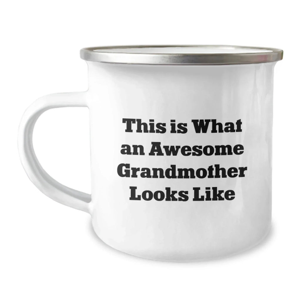 Funny Grandmother Gifts for Her, This Is What An Awesome Grandmother Looks Like Camping Mug, Unique Christmas Unique Gifts from Family