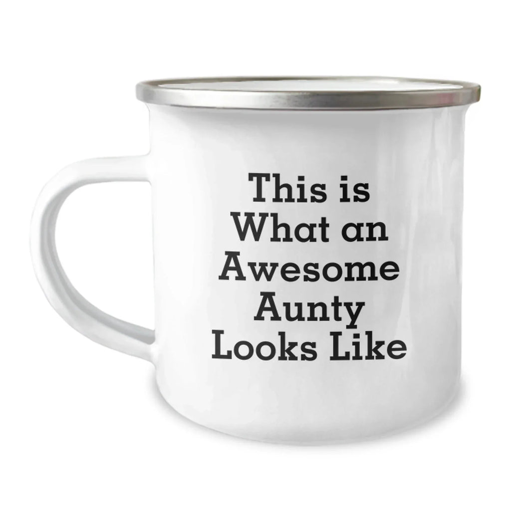 Funny Aunty Gifts from Men, Women, or Friends - 'This Is What An Awesome Aunty Looks Like' Birthday Camping Mug
