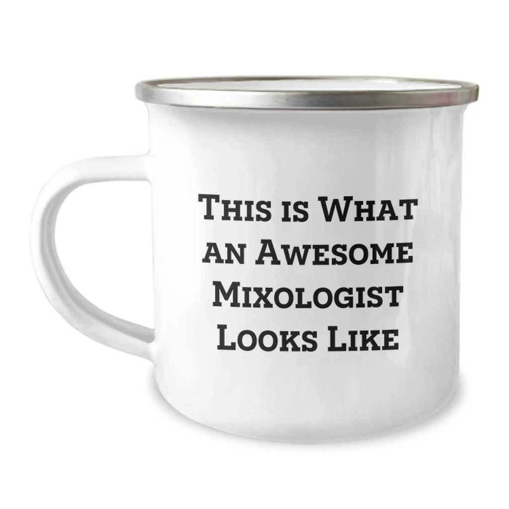 Gifts from Friends and Family, 'This Is What An Awesome Mixologist Looks Like' Funny Camping Mug for Birthday Unique Gifts for Men Women - Image 1