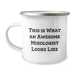 Gifts from Friends and Family, 'This Is What An Awesome Mixologist Looks Like' Funny Camping Mug for Birthday Unique Gifts for Men Women - Image 1
