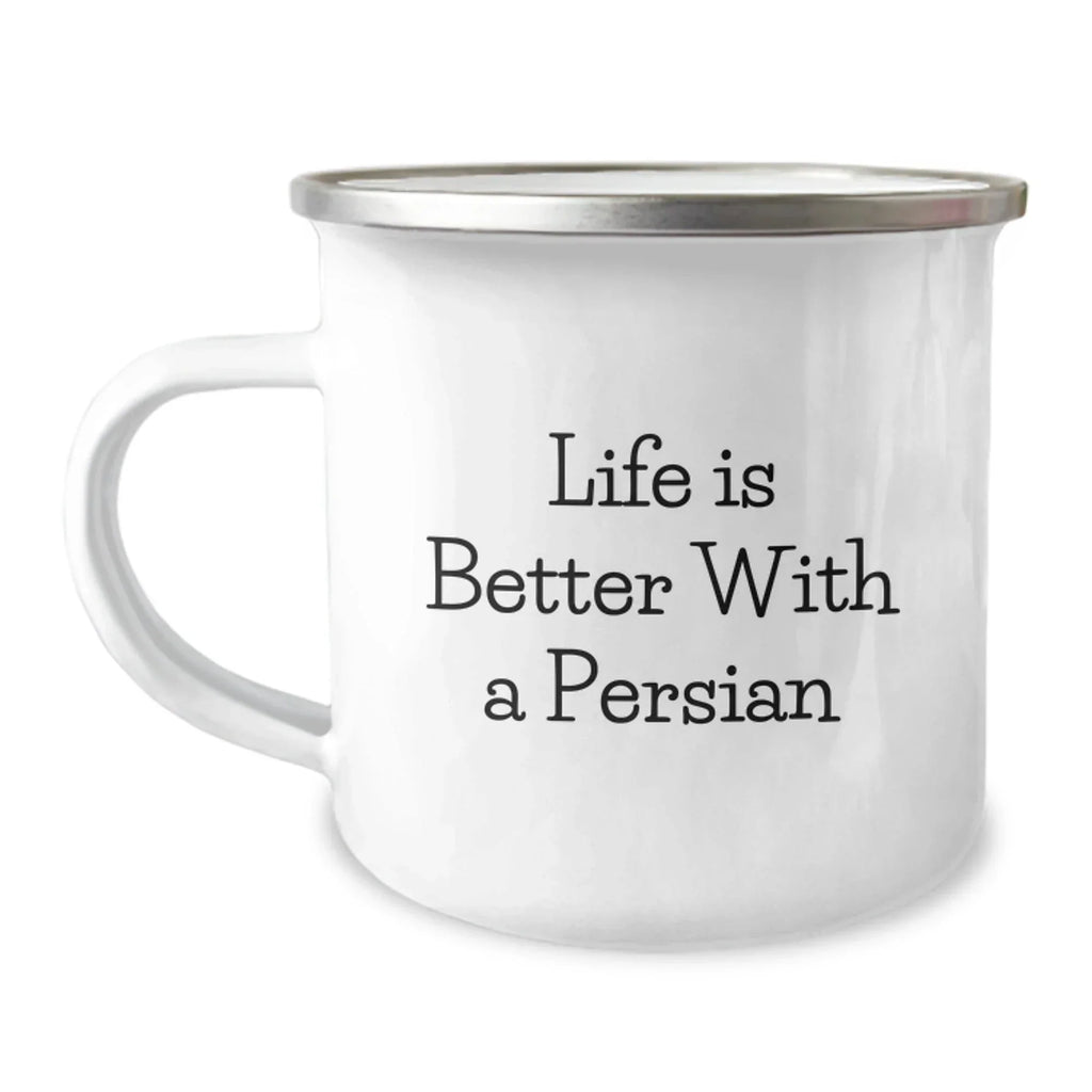 Persian Cat Lover Gifts from Men, Funny Camping Mugs for Women, Valentine's Unique Gifts for Friends, Family, or Coworkers