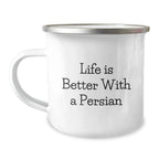 Persian Cat Lover Gifts from Men, Funny Camping Mugs for Women, Valentine's Unique Gifts for Friends, Family, or Coworkers