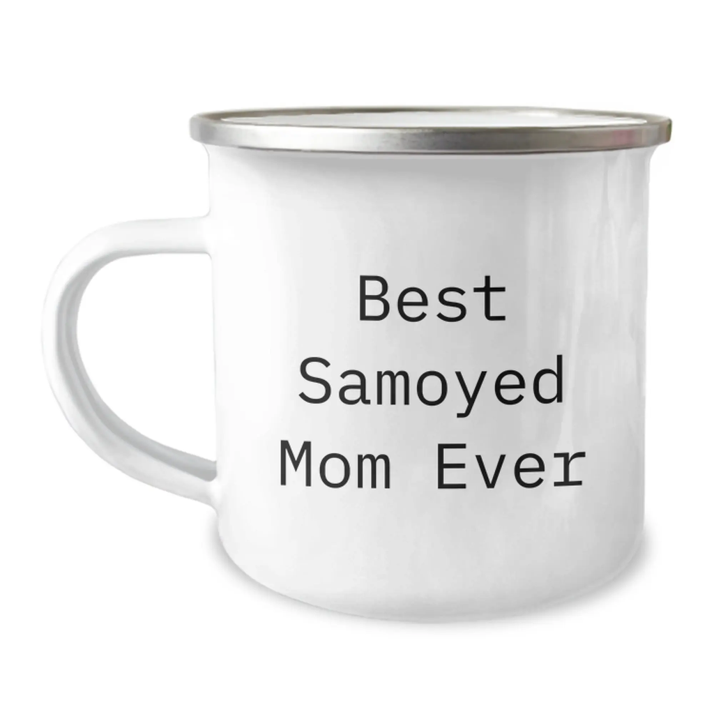 Samoyed Dog Camping Mug Gifts from Family - Funny Birthday Unique Gifts for Best Samoyed Mom Ever, Stainless Steel with Enamel Finish - Image 1