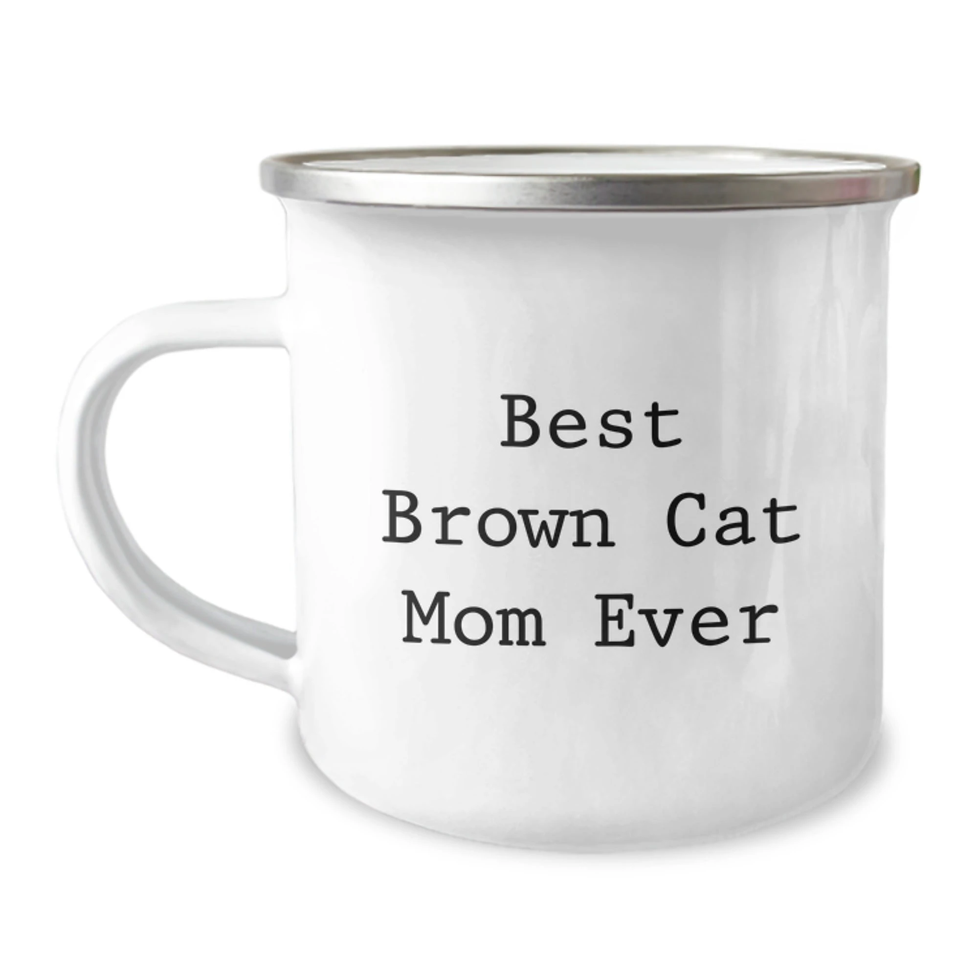 Funny Brown Cat Camping Mug Gifts for Friends - Best Brown Cat Mom Ever