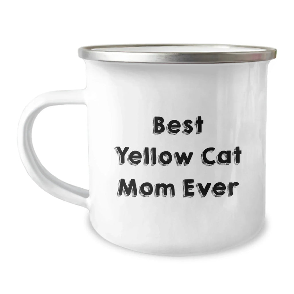 Funny Yellow Cat Mom Camping Mug Gifts