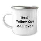 Funny Yellow Cat Mom Camping Mug Gifts