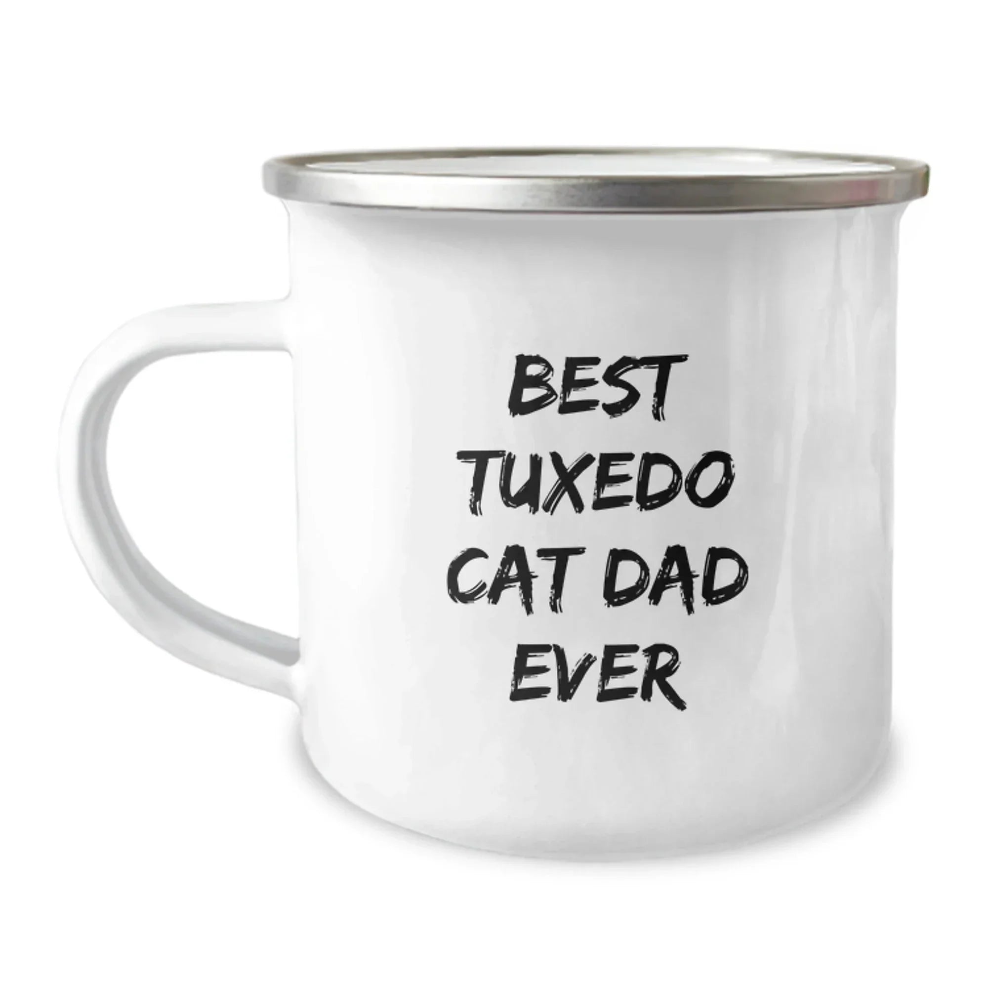 Tuxedo Cat Dad Ever Funny Gifts from Family to Grads, Best Camping Mug for Men, Unique Graduation Gifts