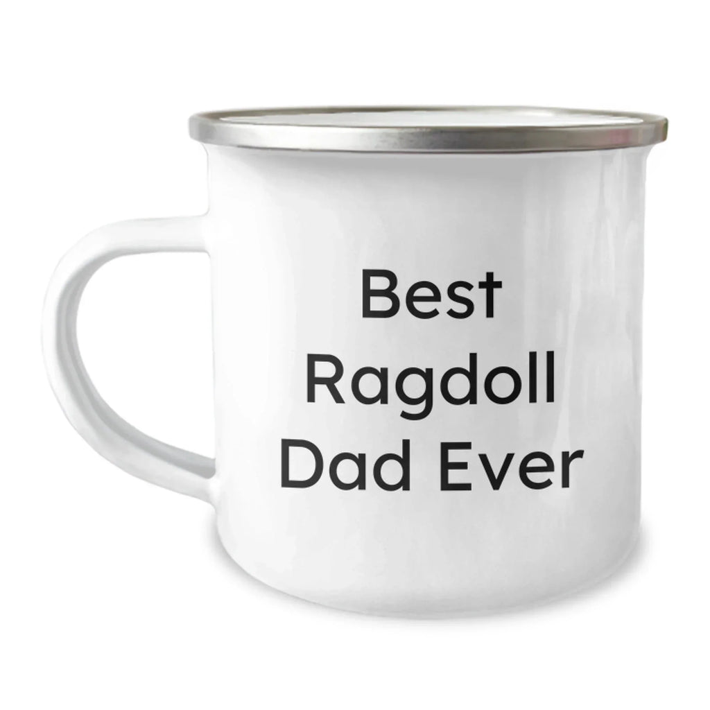 Ragdoll Cat Lovers Gifts from Family to Friends, Best Ragdoll Dad Ever Camping Mug for Graduation Celebration
